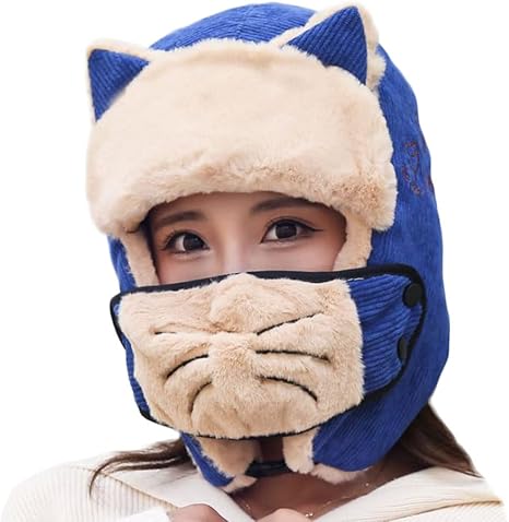 Women's Trapper Hat Faux Fur Winter Hats Russian Hat with Buckle Trooper Warm Winter Hat Ski Cycling Ear Flap 2023