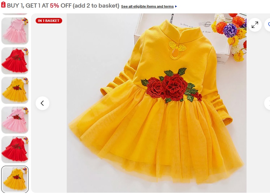 Girls Kids Flower Princess Long Sleeve Party Dress Winter Clothes 2-9 Years Old✧